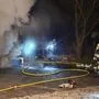 Vier Feuerwehren waren bei dem Brand des Wirtschaftsgebäudes im Einsatz