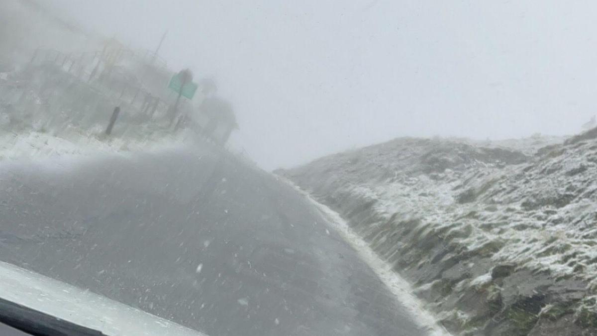 So sah es Donnerstagvormittag auf dem Sölkpass aus