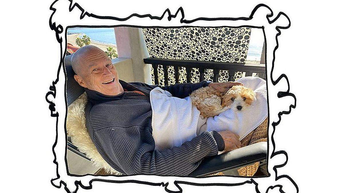 Jeff Bridges mit seinem Hund