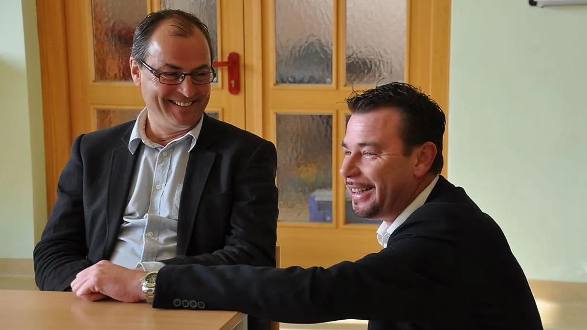 Kavalar (links) setzte sich gegen den FPÖ-Spitzenkandidaten Manfred Schinegger durch