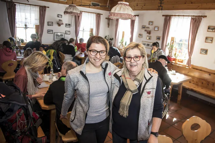 Riedel mit ihrer Nichte Nina