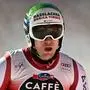 Austria’s Otmar Striedinger reacts after competing in the men's Downhill event at the FIS Alpine Skiing World Cup in Wengen on January 18, 2025. (Photo by FABRICE COFFRINI / AFP)