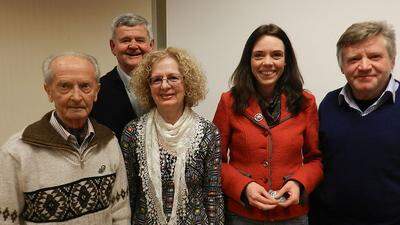 Alfred Kattnig, Kurt Gailer, Brigitte Bock, Hergund Natmessnig und Helmut Natmessnig