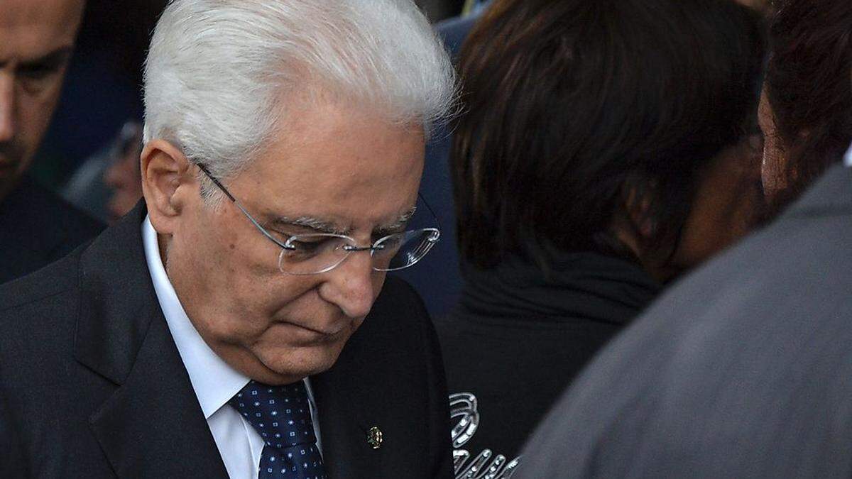 Italiens Staatschef Sergio Mattarella - Archivbild