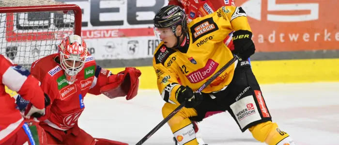 Der KAC (im Bild Keeper Vorauer) verlor daheim gegen die Caps mit 2:3