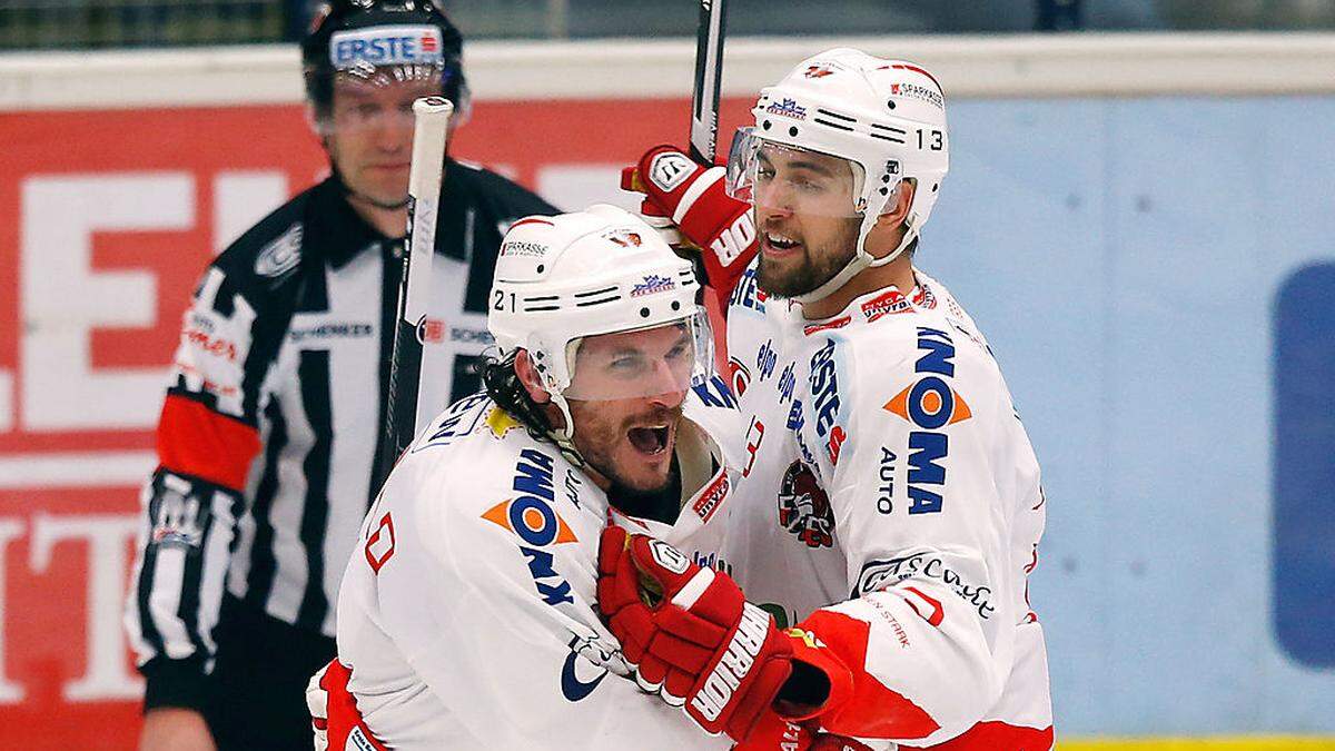 Eishockey-Freunde: Ziga Pance und Rick Schofield