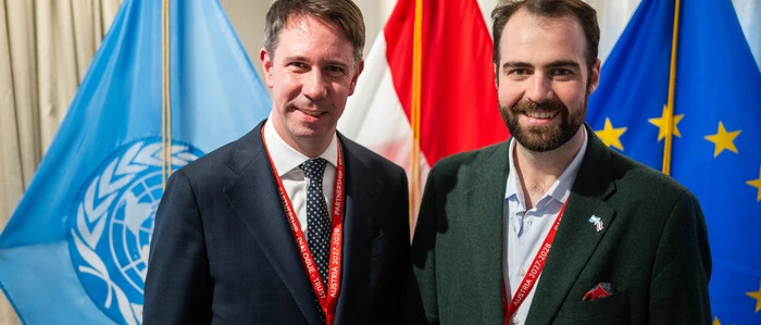 Das Bild zeigt Stefan Pretterhofer und Arno Melicharek