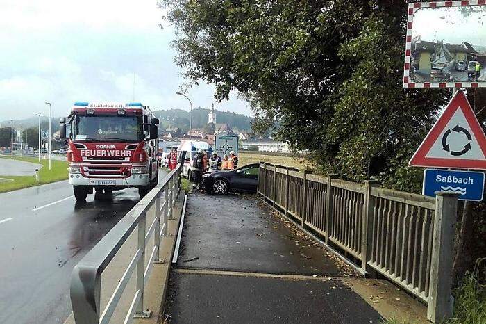 Die Unfallstelle an der Saßbachbrücke