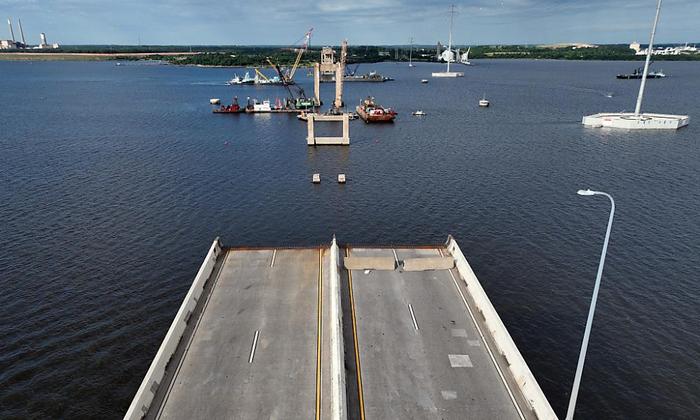 Das ist von der Francis Scott Key Bridge geblieben