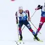 TRONDHEIM,NORWAY,28.FEB.25 - NORDIC SKIING, NORDIC COMBINED, CROSS COUNTRY SKIING - FIS Nordic World Ski Championships, mixed team relay, 2x2.5km 2x5km. Image shows Johannes Lamparter (AUT) and Ryota Yamamoto (JPN).
Photo: GEPA pictures/ Harald Steiner
