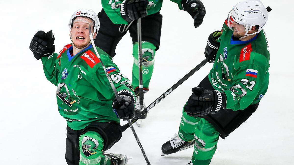 Im März jubelte Tomazevic noch über einen Play-off-Treffer gegen Villach