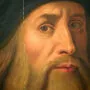 Leonardo da Vinci (1452-1519) in einem Selbstporträt