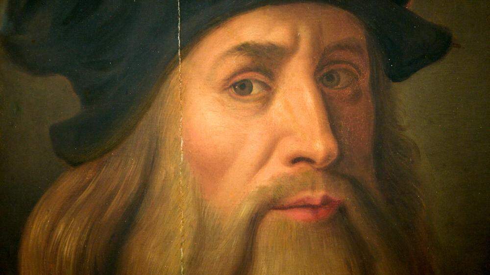 Leonardo da Vinci (1452-1519) in einem Selbstporträt