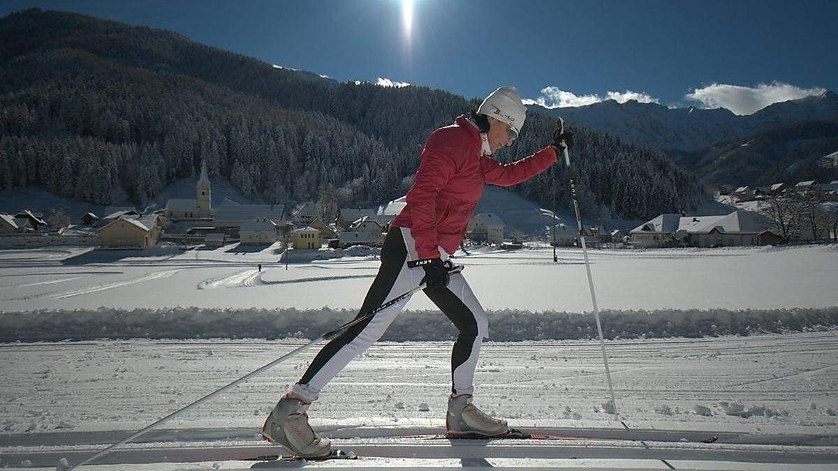 Die Panoramaloipe in Zell-Pfarre ist drei Kilometer lang 