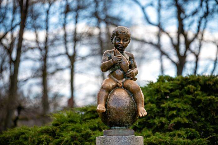 Die Bronzestatue des František in Franzensbad