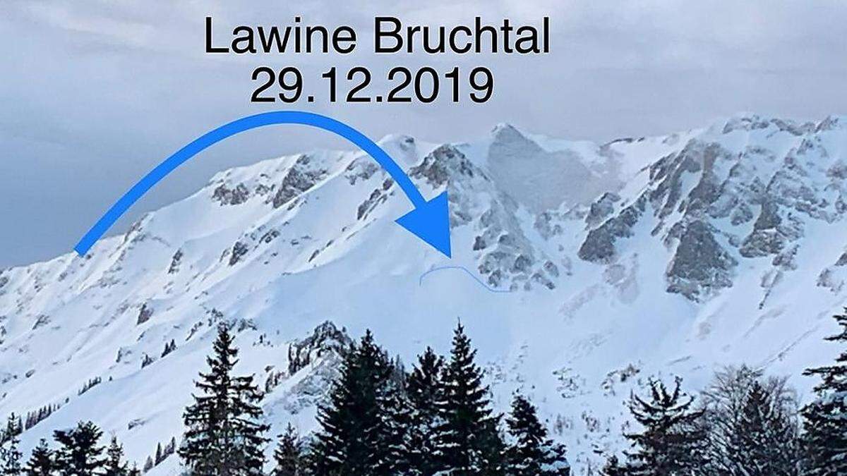 Ein Schneebrett hatte im Bruchtal vier Personen mitgerissen