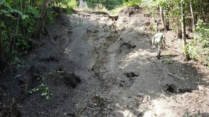 In St. Blasen kam es zu einer Hangrutschung. Im gesamten Bezirk gibt es nach dem Unwetter vom 16. August zahlreiche Schadstellen.