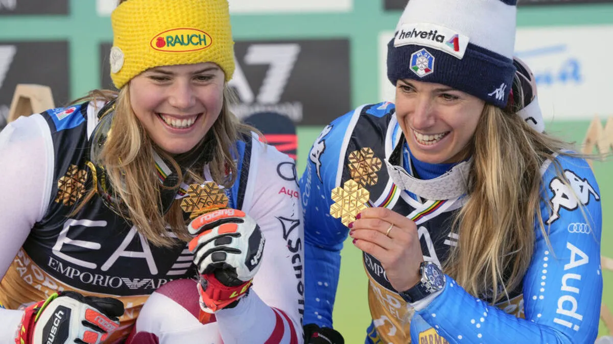 Katharina Liensberger und Marta Bassino holen zeitgleich Gold