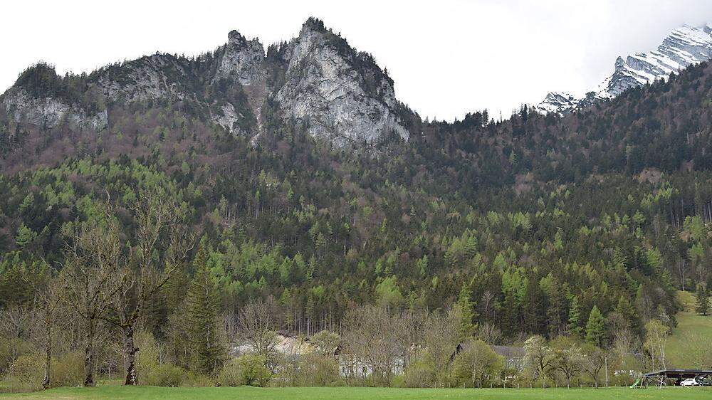 Zwischen Tressenstein (Mitte) und Grimming liegt das Areal, auf dem der rund 4,5 Hektar große Steinbruch entstehen soll