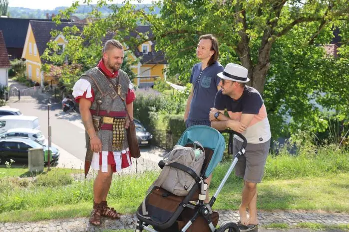 Auch Soldaten der römischen Streitkräfte marschierten durch das Festgelände. 