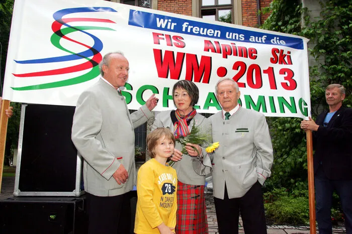 2008 bei der Vorschau auf die WM bzw. Delegationsempfang in Schladming mit Trainerlegende Charly Kahr