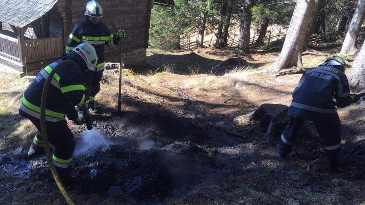 Die Feuerwehrleute brachten den Waldbrand rasch unter Kontrolle