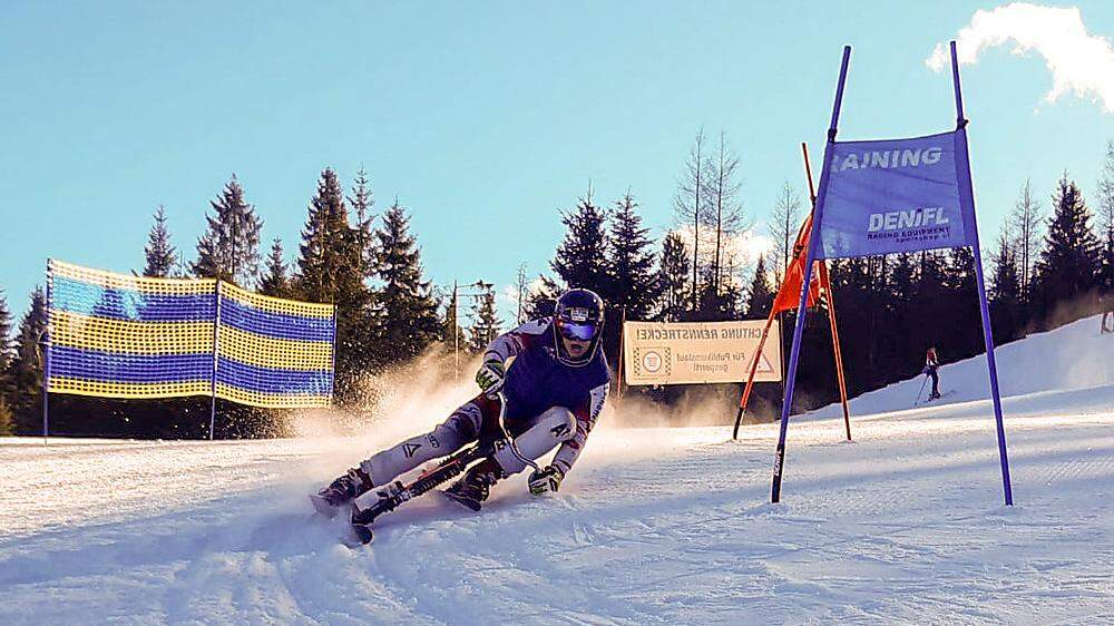 Auf der Schulernöckl-Piste im Skigebiet Weißensee werden die Skibob-Weltmeisterschaften am Wochenende ausgetragen