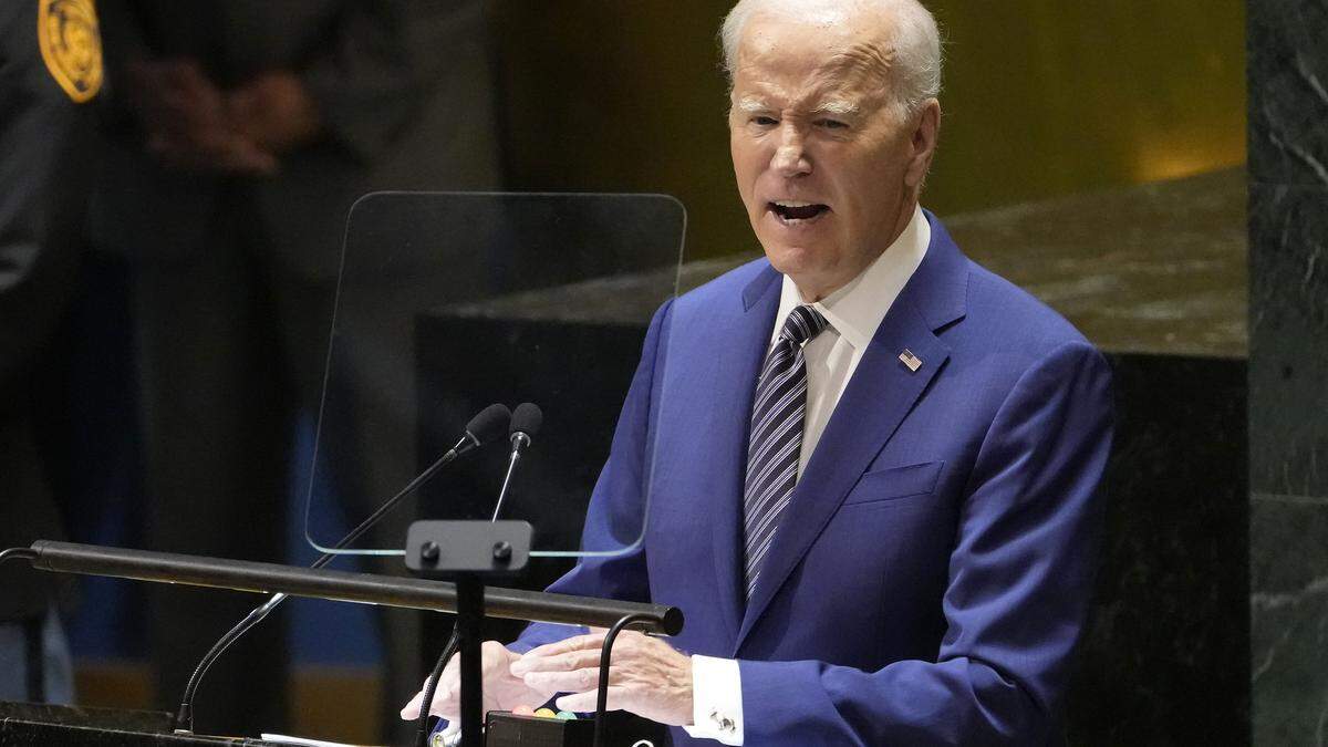 Joe Biden bei seiner Rede vor der UNO
