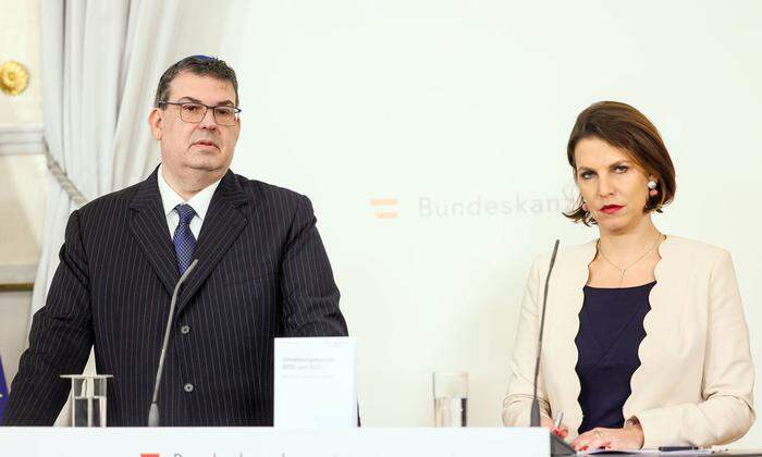 IKG-Präsident Deutsch und Ministerin Edtstadler
