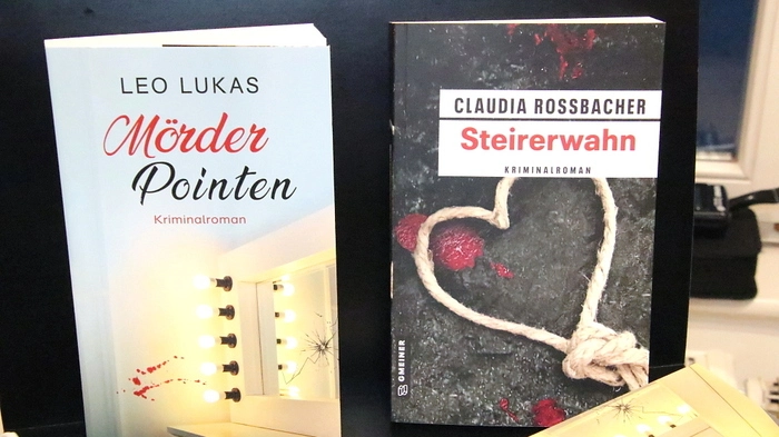 Beide Autoren begeisterten mit Lesungen aus ihren Kriminalromanen „Steirerwahn“ (Claudia Rossbacher) und „Mörder Pointen“ (Leo Lukas) die Besucher im voll besetzten Kunsthaus.  