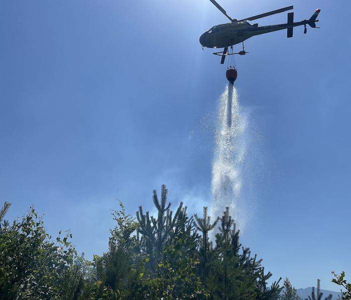 Auch der Hubschrauber Libelle war im Einsatz