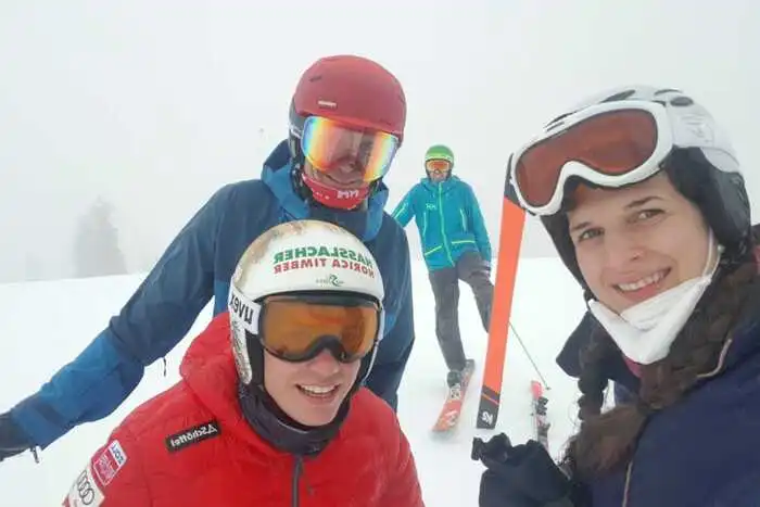 Markus Salcher mit Lisa Wieland, Bernd und Moritz Salcher.