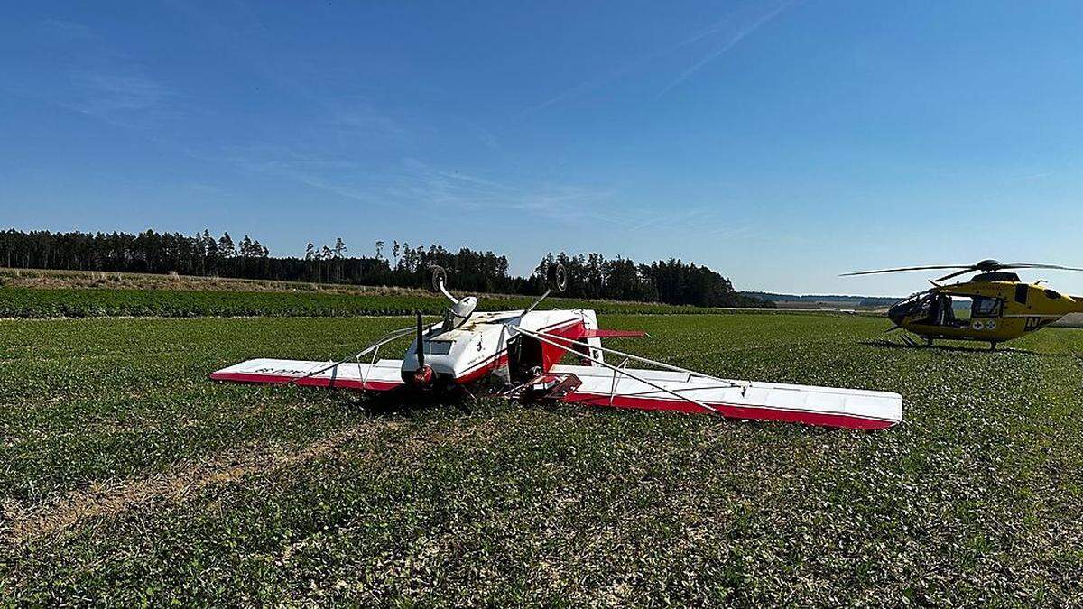 In Echsenbach ist ein Kleinflugzeug abgestürzt