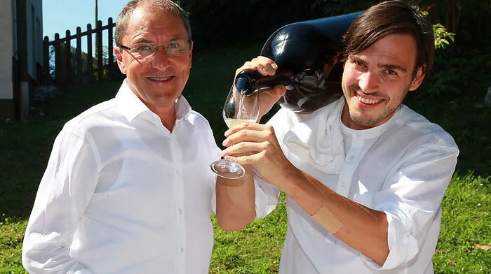 Top-Werber Volkmar Fussi zeigte sich sichtlich begeistert von Stefan Sternads Sommelier-Expertise