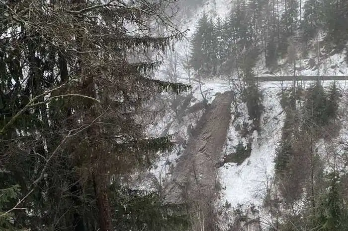 Erdrutsch in Flattach.
