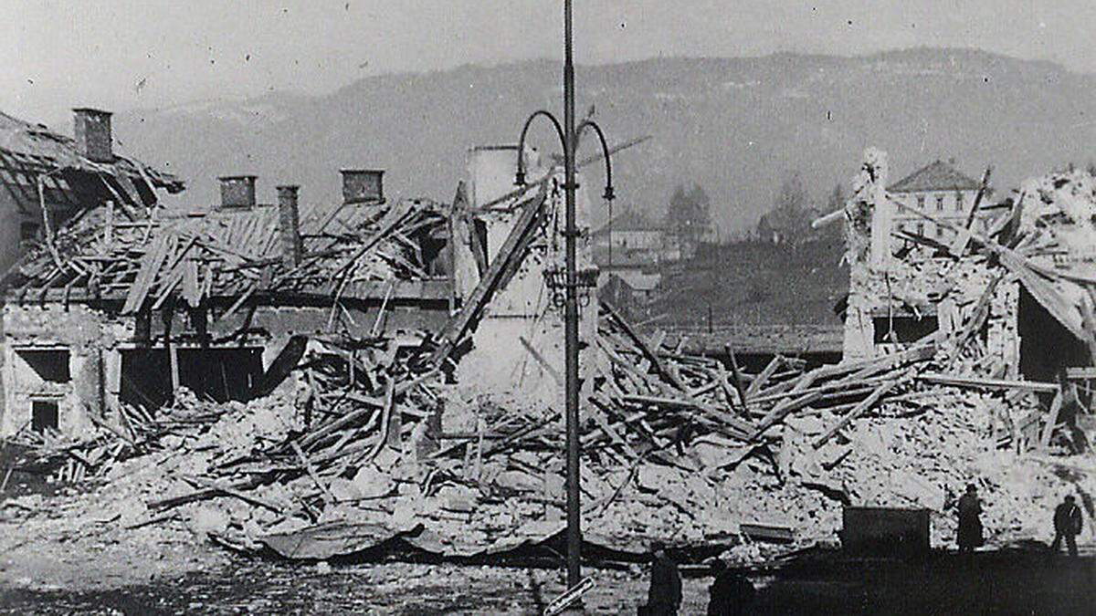 Villach lag während des Krieges in Trümmern