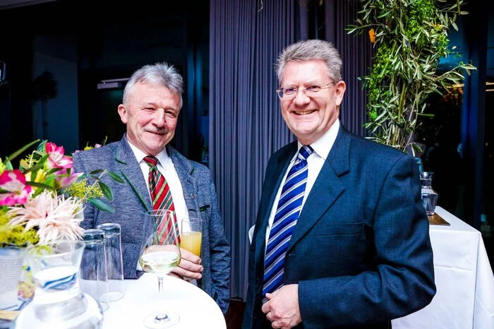 Landtagsabgeordneter Anton Lang und Heinz Schwarzbeck, Bezirkshauptmann Weiz