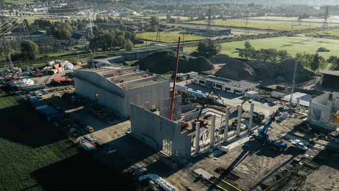 Baustelle beim AWZ Rossbacher in Nußdorf-Debant