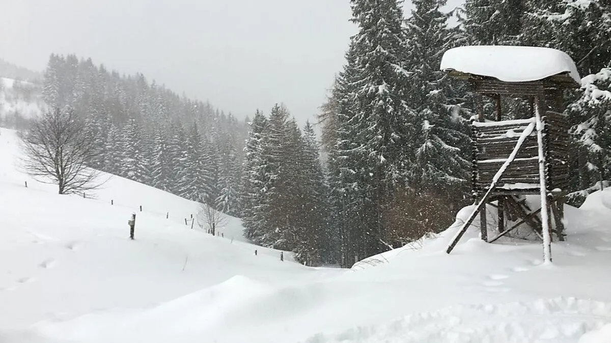 Beim Bauernhof Feichtenhofer sind die Schneemassen gewaltig