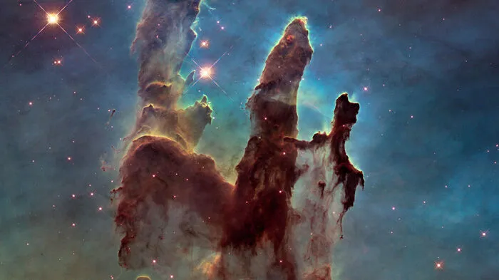 "Säulen der Schöpfung": Das 1995 entstandene Bild des "Hubble"-Weltraumteleskops wurde zu einer Ikone der Astronomie.