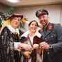 Helmut Ortner, Brigitte Heinrich und Franz Schneider in Feierlaune