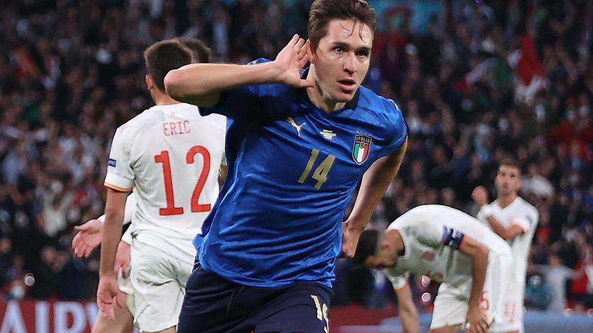 Federico Chiesa brachte Italien in Führung.