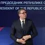 Serbiens Präsident Aleksandar Vucic (AP Photo/Darko Vojinovic)