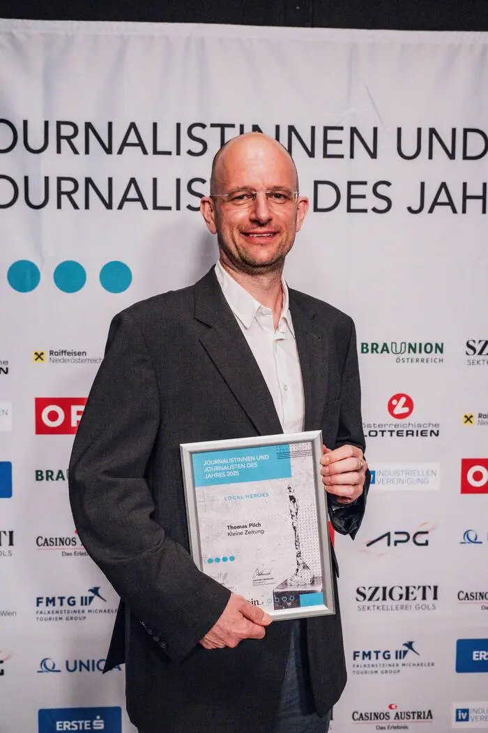Regionalchef Thomas Pilch wurde als bester steirischer Journalist ausgezeichnet. 