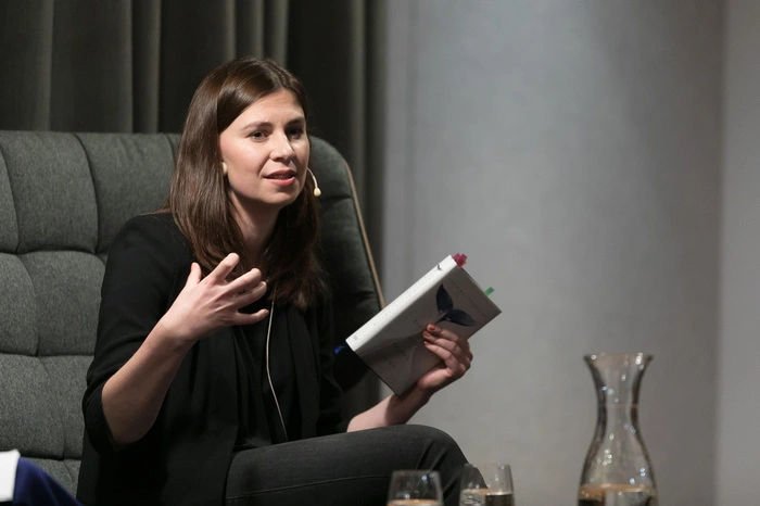 Außerdem zu Gast: die Bachmannpreisträgerin Tanja Maljartschuk, die ihren Roman "Blauwal der Erinnerungen" vorstellte.