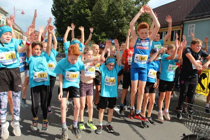 Aufwärmen vor dem Start.