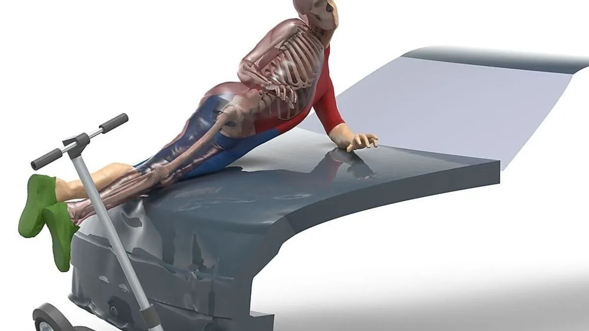 Was genau passiert bei einem Unfall zwischen E-Scooter und Auto? Die Unfallforscher simulieren