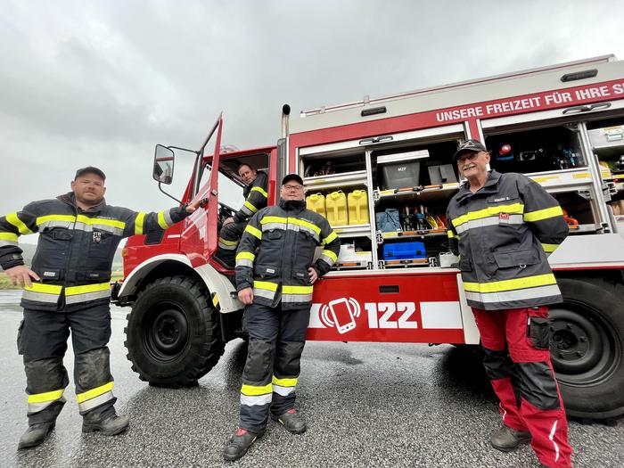 Freiwillige Feuerwehr Bad Waltersdorf: Josef Pferschy, Christian Höfler, Christian Neuhold und Karl Hörzer