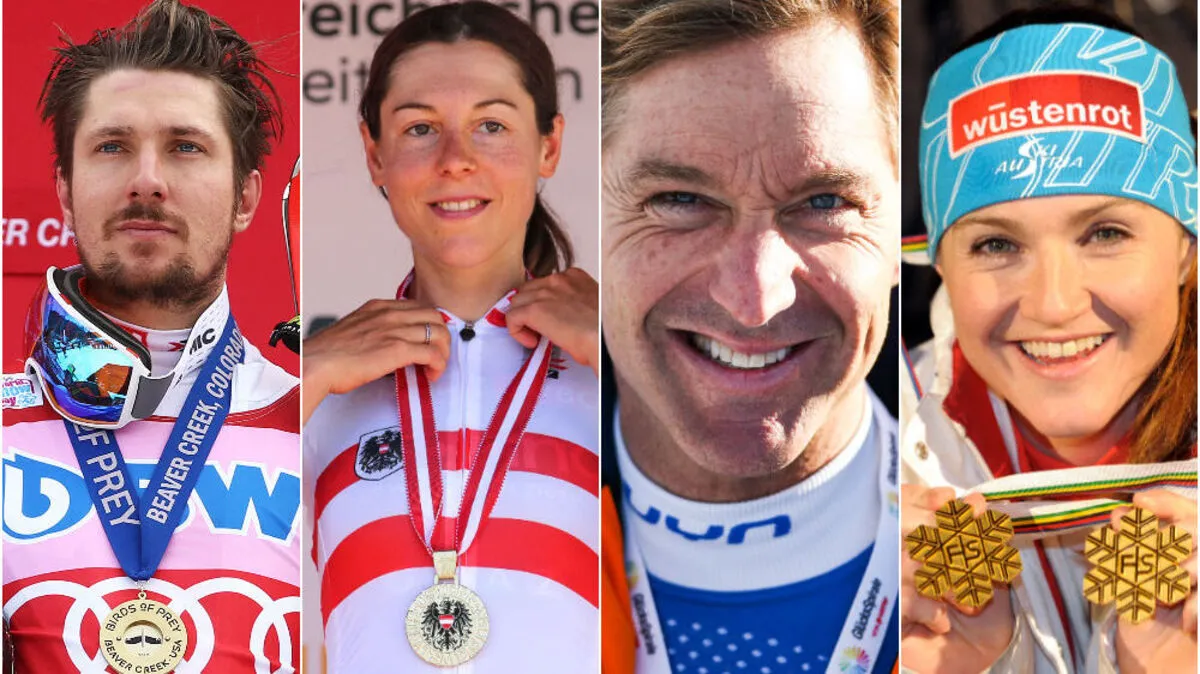 Marcel Hirscher, Anna Kiesenhofer, Hans Knauß und Elisabeth Görgl sind diese Woche zu Gast in Graz