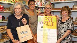 Grete Gruber, Margit Wohleser, Barbara Maurer und Renate Hasler im Vinzi-Markt in Judenburg